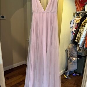 Chic Light Pink Maxi Dress